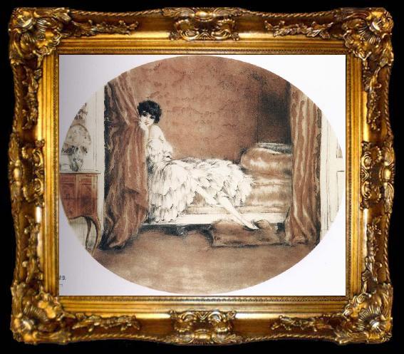 framed  Louis Lcart Pink bed, ta009-2